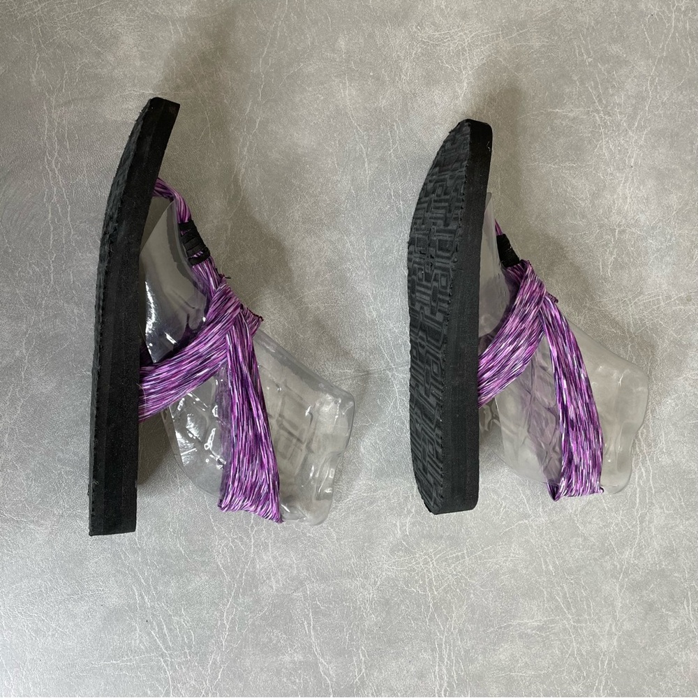 Skechers Women's Purple and Black Yoga Foam Meditation Sandals - Picture 4 of 10